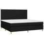 Voir la diapositive 3 : VIDAXL Sommier a lattes de lit avec matelas Noir 200x200 cm Tissu