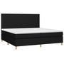 Voir la diapositive 3 : VIDAXL Sommier a lattes de lit avec matelas Noir 200x200 cm Tissu