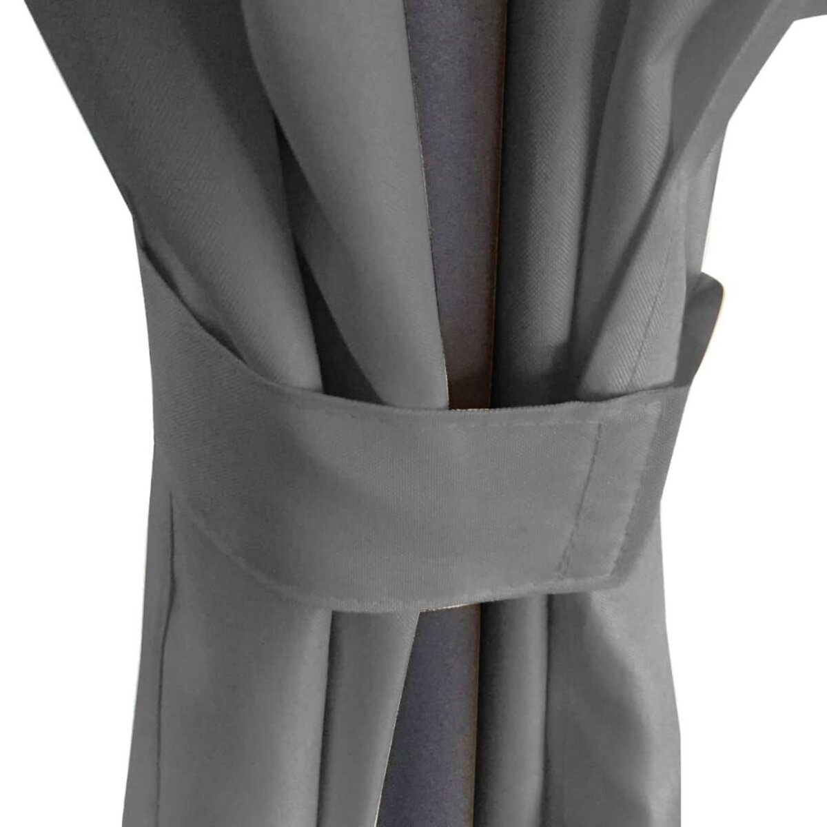 VIDAXL Belvedere avec rideaux Rond 3,5 x 2,7 m Anthracite
