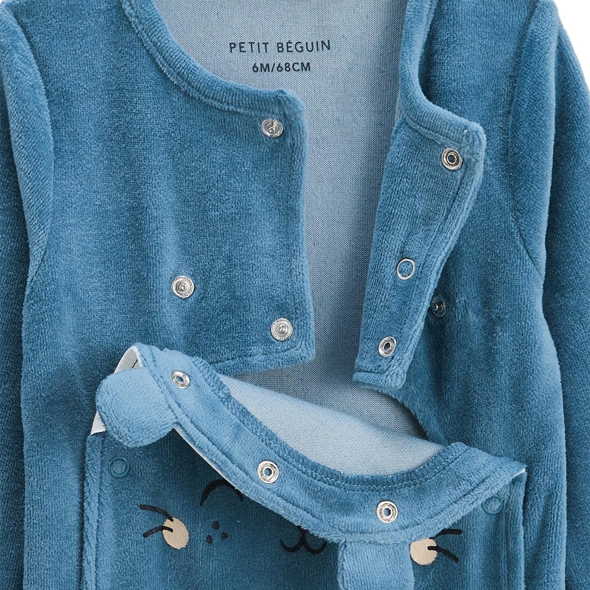 Petit Béguin Pyjama bébé en velours ouverture pont Dune Valley