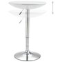 VIDAXL Table de bar Blanc �60 cm ABS