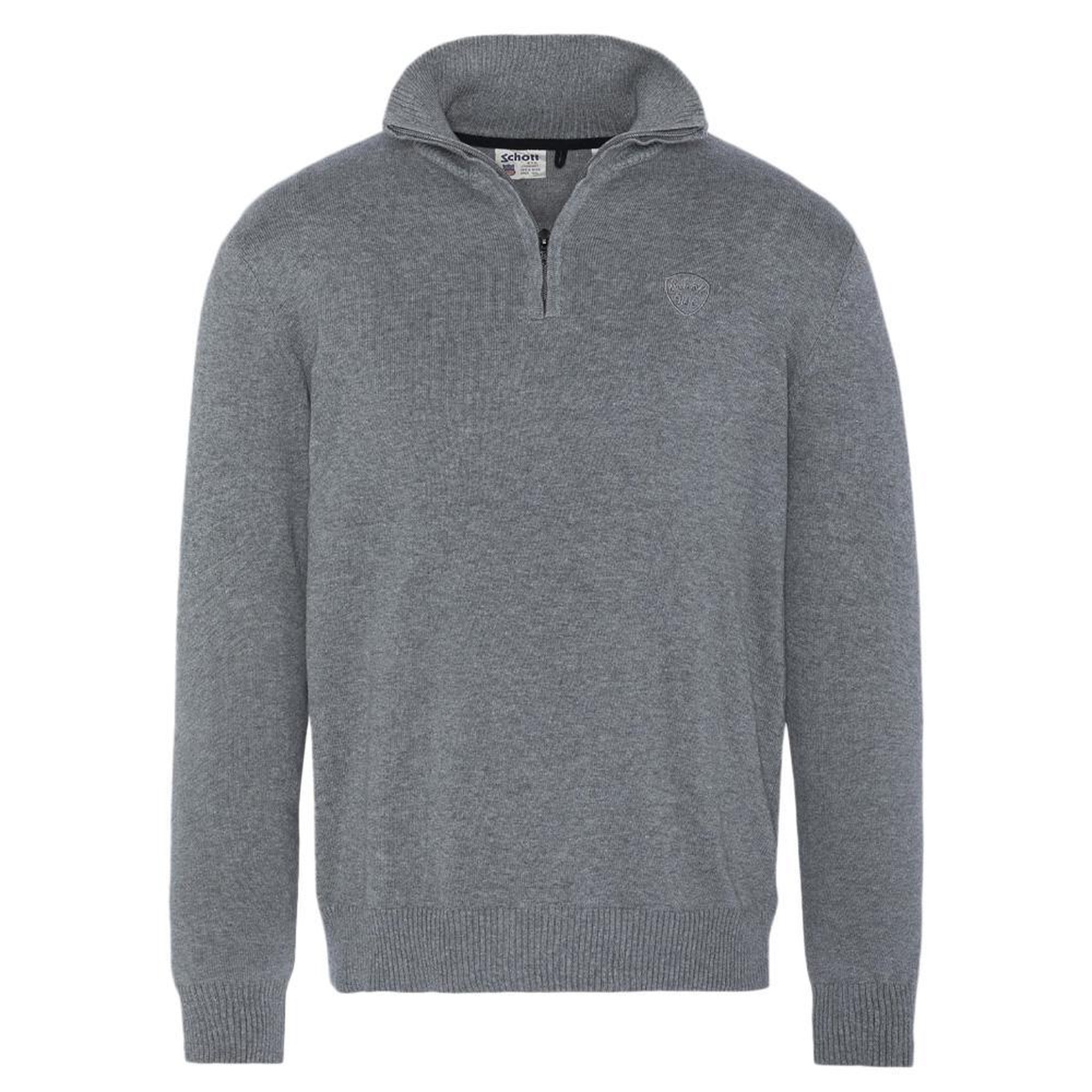 Voir la diapositive 1 : Schott Pull Gris Homme Schott PLB127