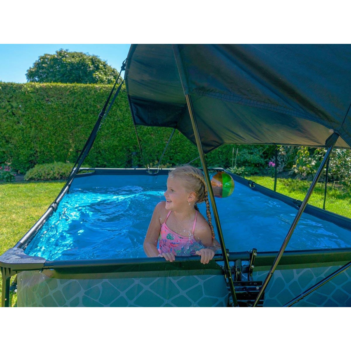 EXIT TOYS Voile d'ombrage pour piscine tubulaire rectangulaire 2,20 x 1,50 m - Exit Toys