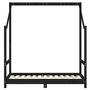 Voir la diapositive 4 : VIDAXL Cadre de lit pour enfant noir 70x140 cm bois de pin massif