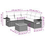 Voir la diapositive 6 : VIDAXL Salon de jardin 6 pcs avec coussins gris resine tressee