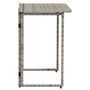 Voir la diapositive 5 : VIDAXL Table de jardin pliante gris 90 x 51 x 75 cm polyrotin