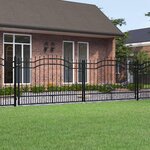 VIDAXL Portail et sommet de lance Noir 406x173 cm Acier enduit poudre