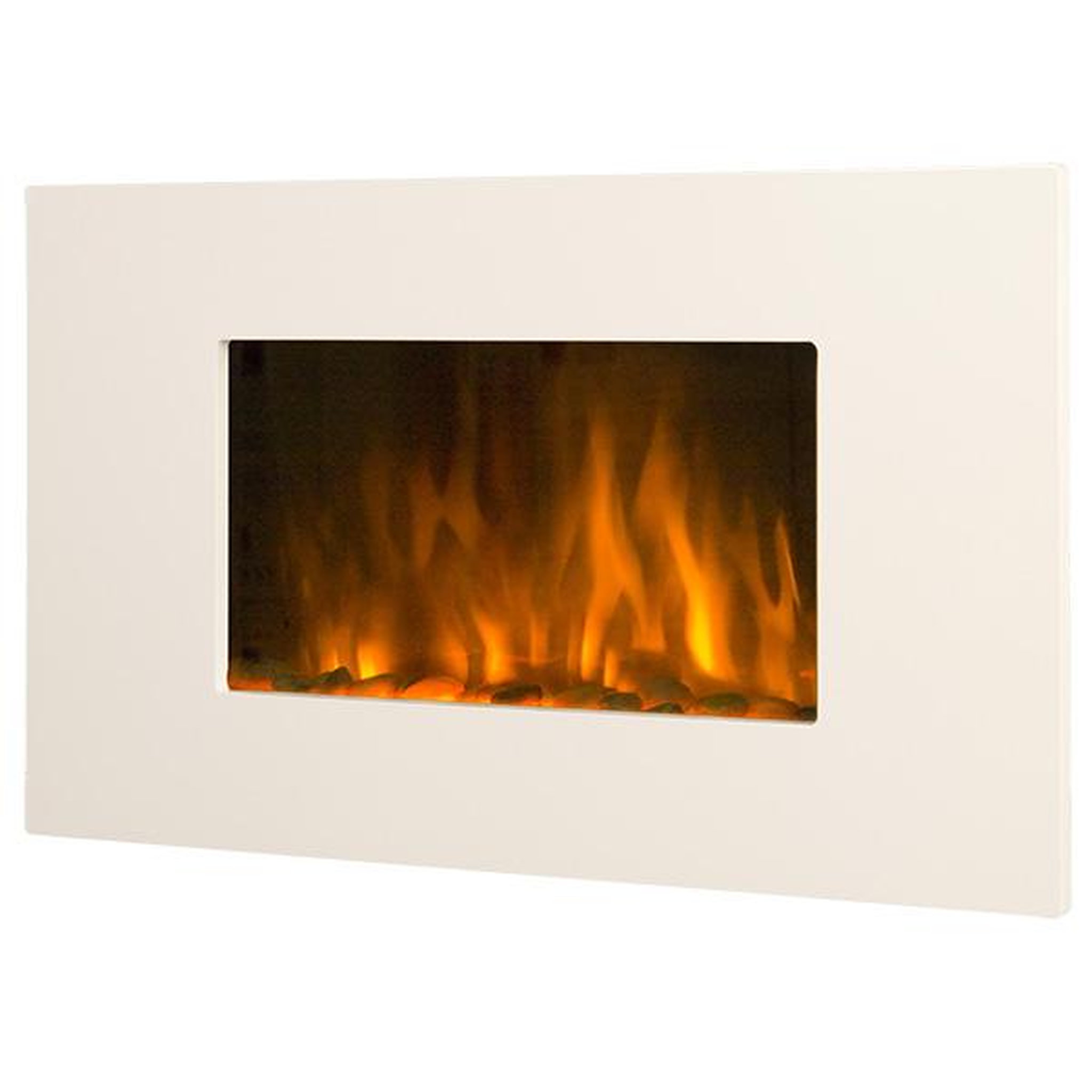 Chemin'arte Cheminée électrique 2000w avec télécommande - WHITE LOFT
