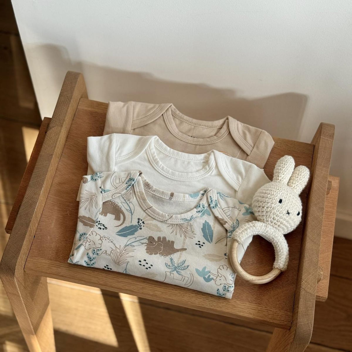 Petit Béguin Lot de 3 bodies bébé manches longues Cracotte