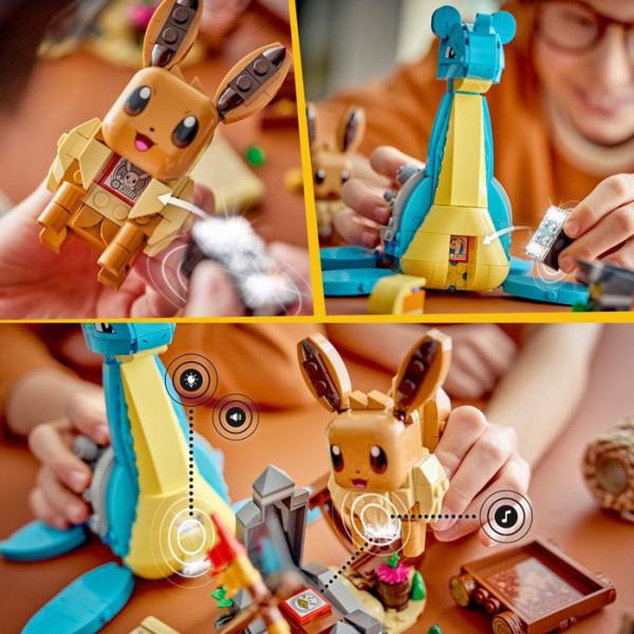 Voir la diapositive 4 : LEGO LEGO Pokémon 72162 - Set de construction compatible SMART Play™ - Évoli et Lokhlass, Chasse au Trésor - Des 8 ans