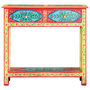 Voir la diapositive 3 : VIDAXL Table console peinte a la main 80x35x75 cm Bois de manguier