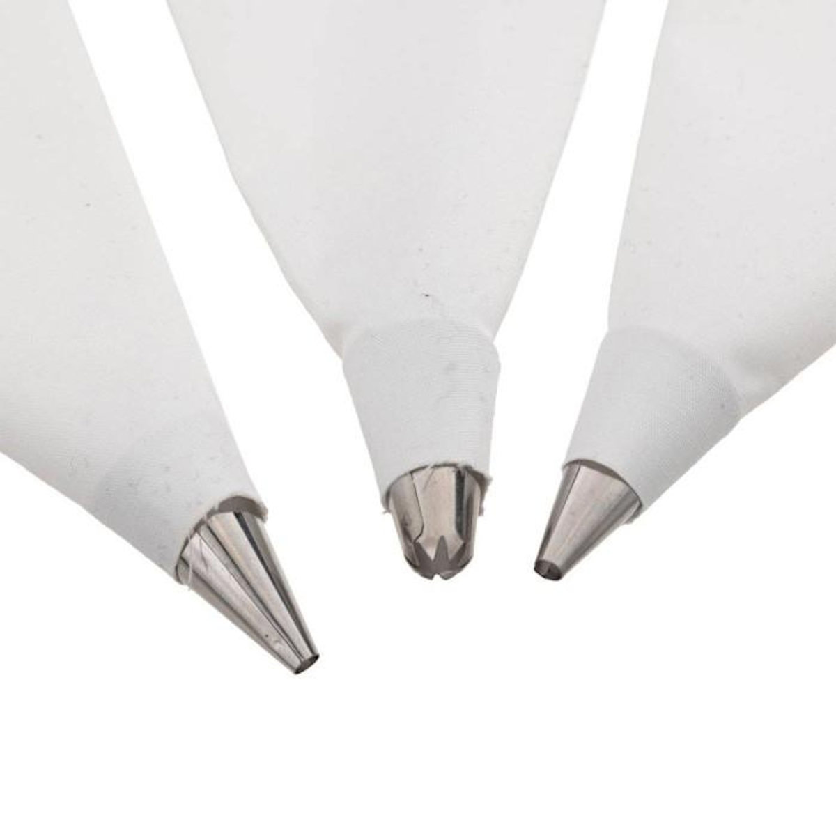 FIVE Lot de 3 Poches à Douilles  Réutilisables  35cm Blanc