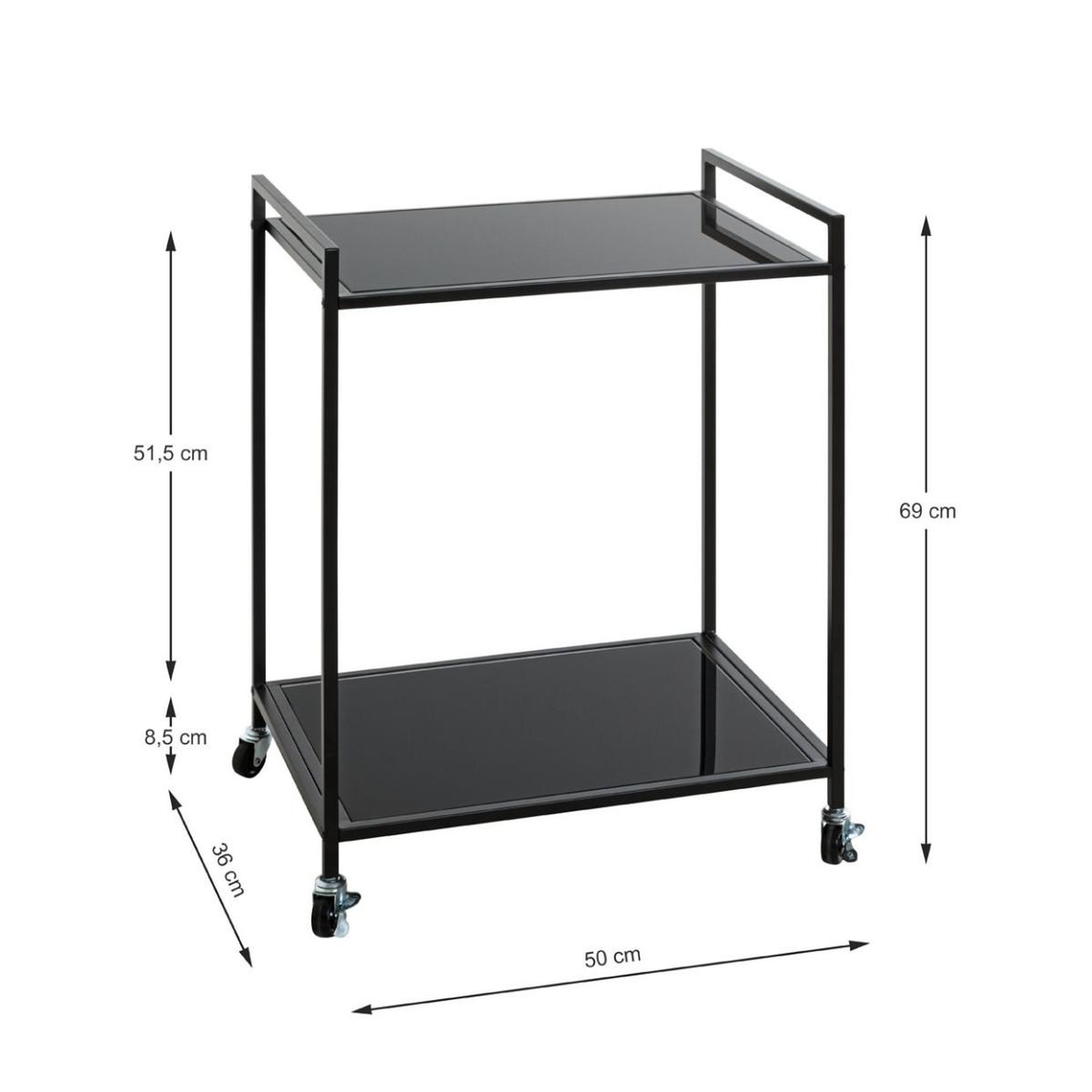 Voir la diapositive 6 : Paris Prix Desserte de cuisine design  monano  69cm noir