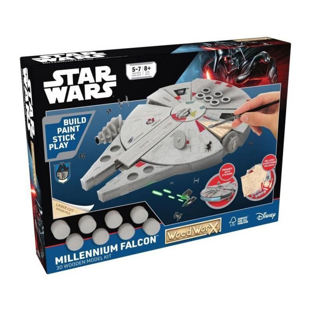 GOLIATH Maquette en bois a peindre Woodworx Star Wars - Faucon Millenium