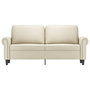 Voir la diapositive 3 : VIDAXL Canape a 2 places Creme 140 cm Similicuir