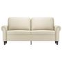Voir la diapositive 3 : VIDAXL Canape a 2 places Creme 140 cm Similicuir