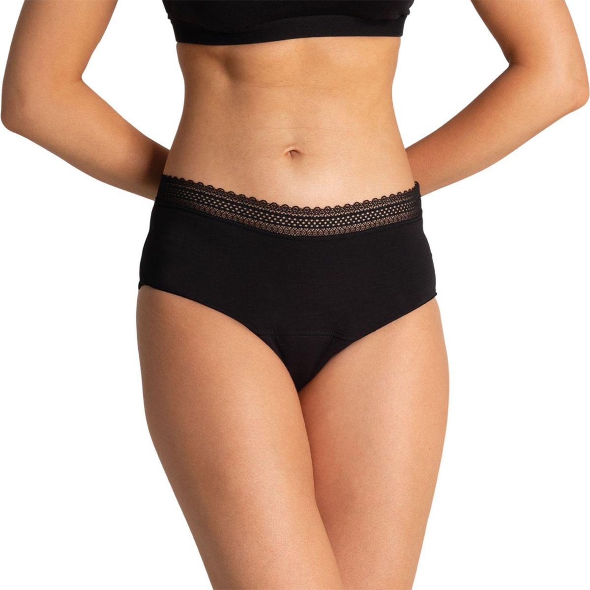 Athena Lot de 5 culottes taille haute pour les règles Coton bio Secret