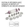 Voir la diapositive 4 : ZENKER Seringue de pâtisserie et 6 embouts et 6 disques à motifs Zenker Sweet Sensation