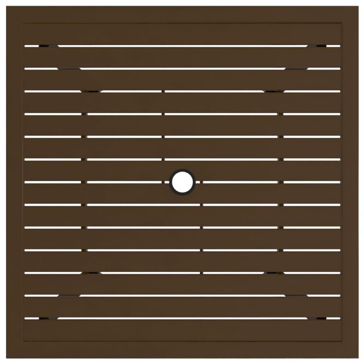 VIDAXL Table de jardin Marron 81,5x81,5x72 cm Acier