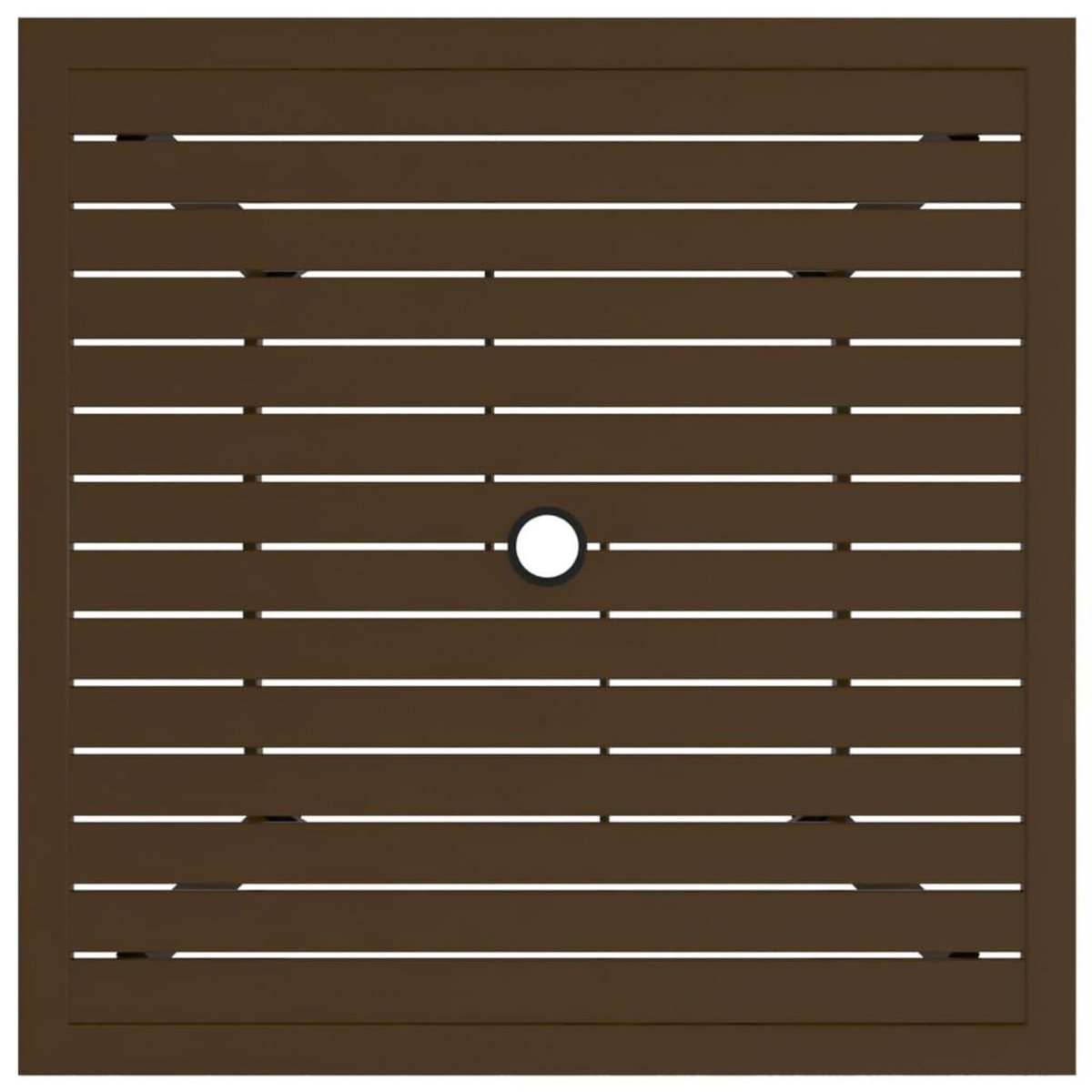 VIDAXL Table de jardin Marron 81,5x81,5x72 cm Acier