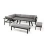Voir la diapositive 2 : DCB GARDEN Salon de jardin 9 personnes en aluminium anthracite ANTALYA