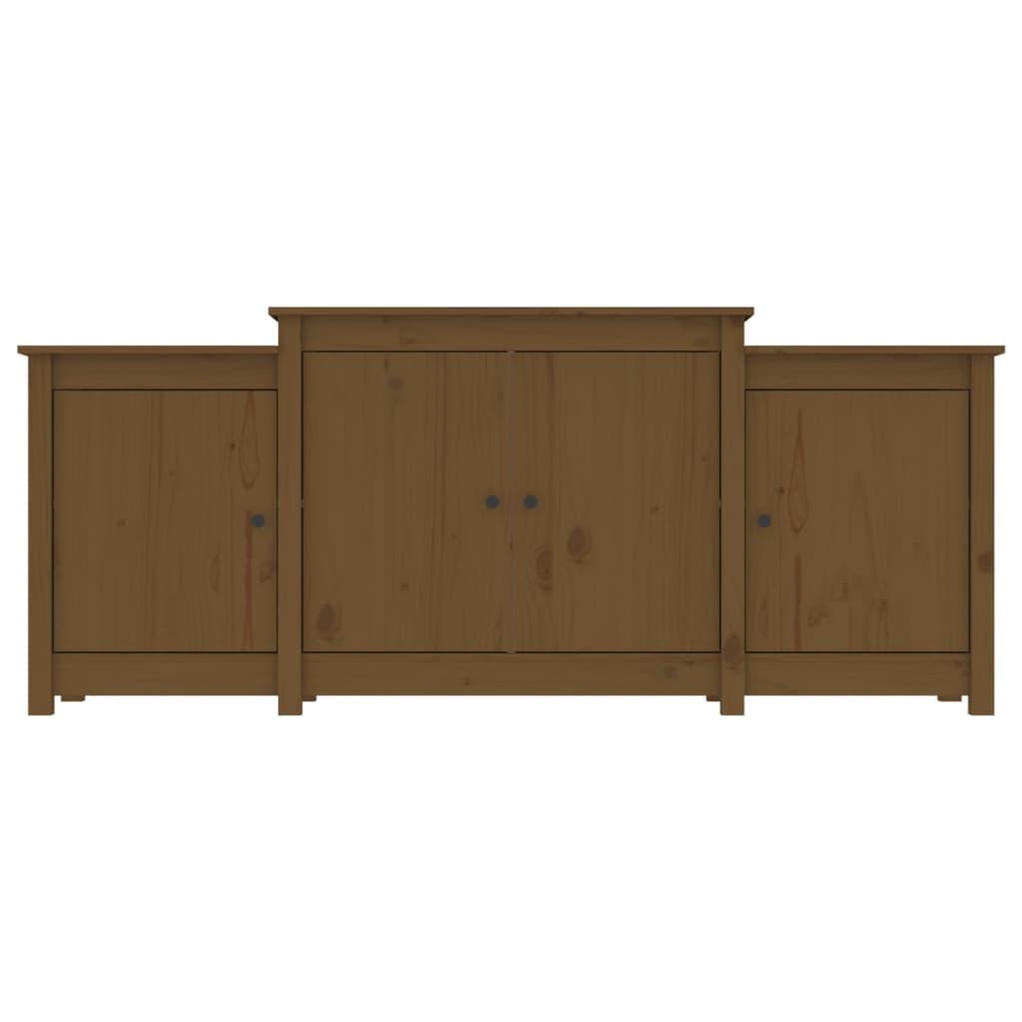 Voir la diapositive 5 : VIDAXL Buffet Marron miel 164x37x68 cm Bois massif de pin