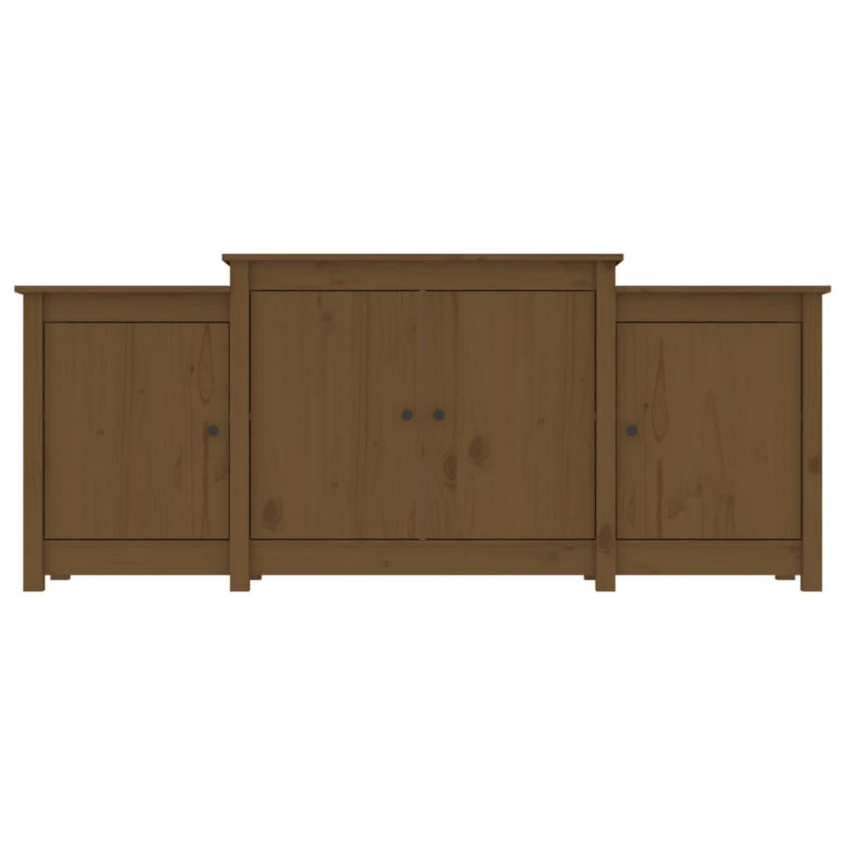 VIDAXL Buffet Marron miel 164x37x68 cm Bois massif de pin