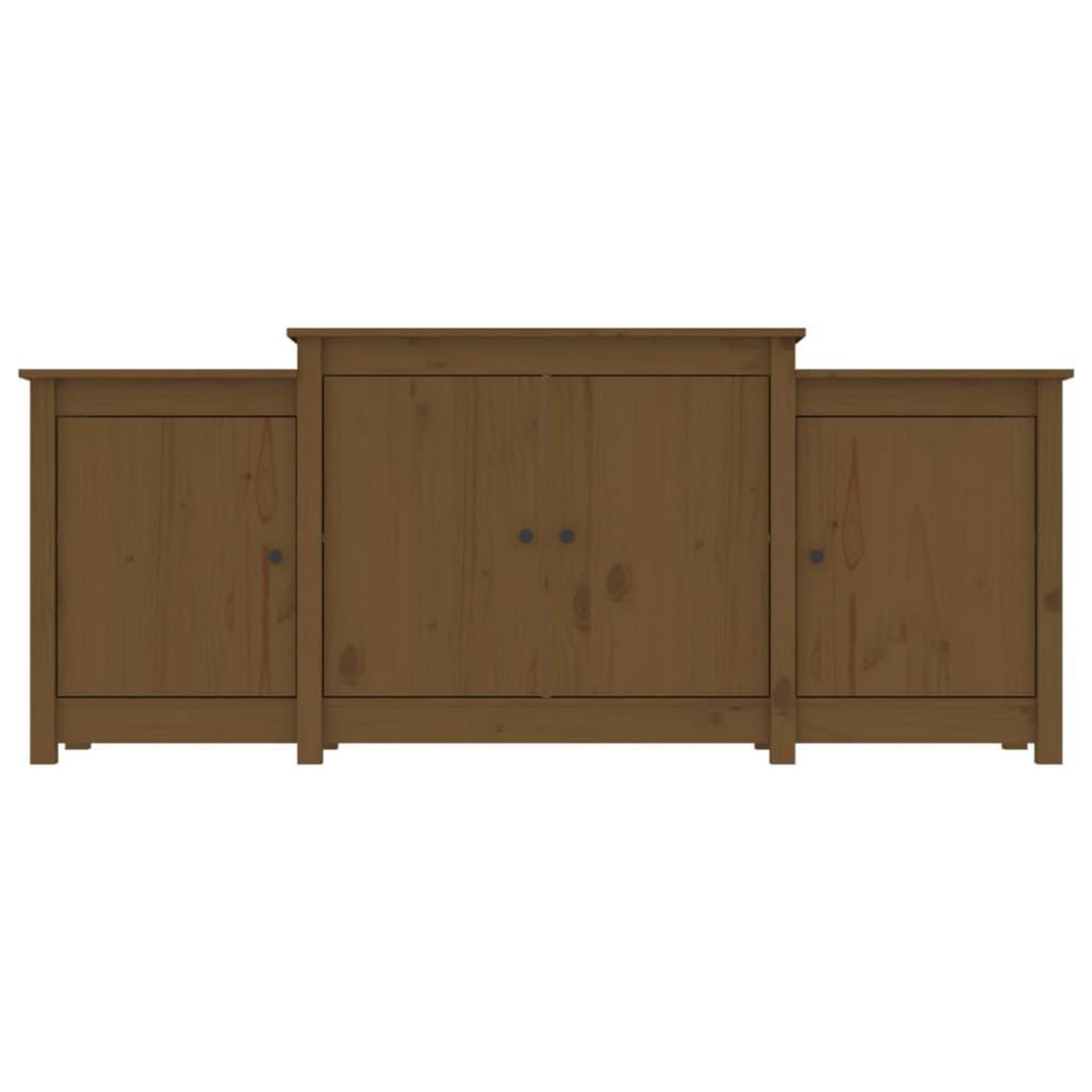 VIDAXL Buffet Marron miel 164x37x68 cm Bois massif de pin