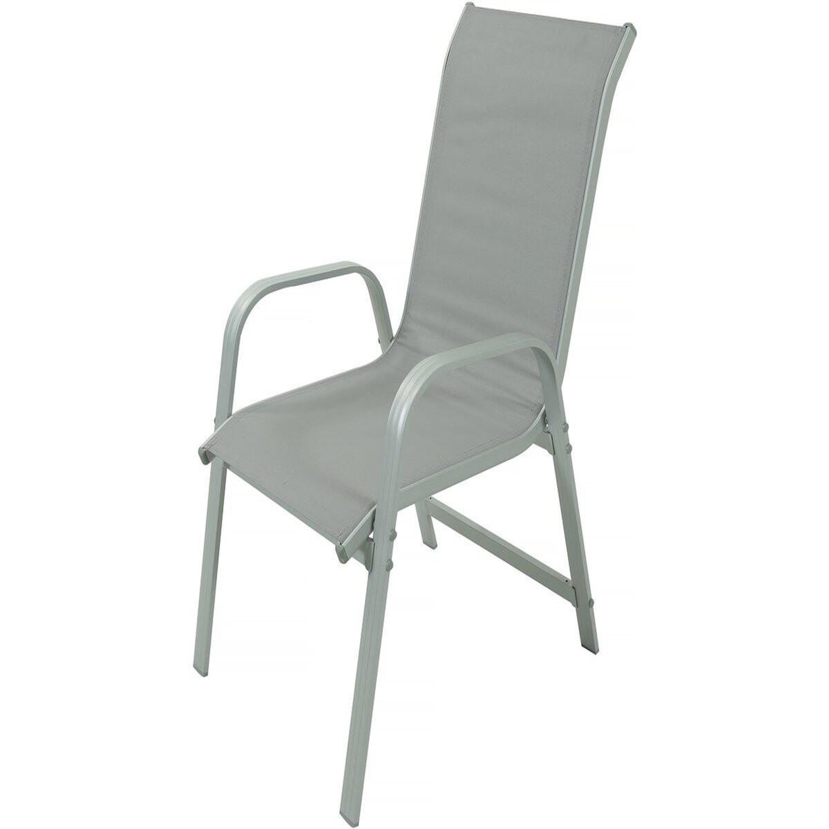 Habitat et Jardin Salon de jardin repas  Lagos  - 200/320 x 105 x 76 cm - 10 chaises - Gris clair