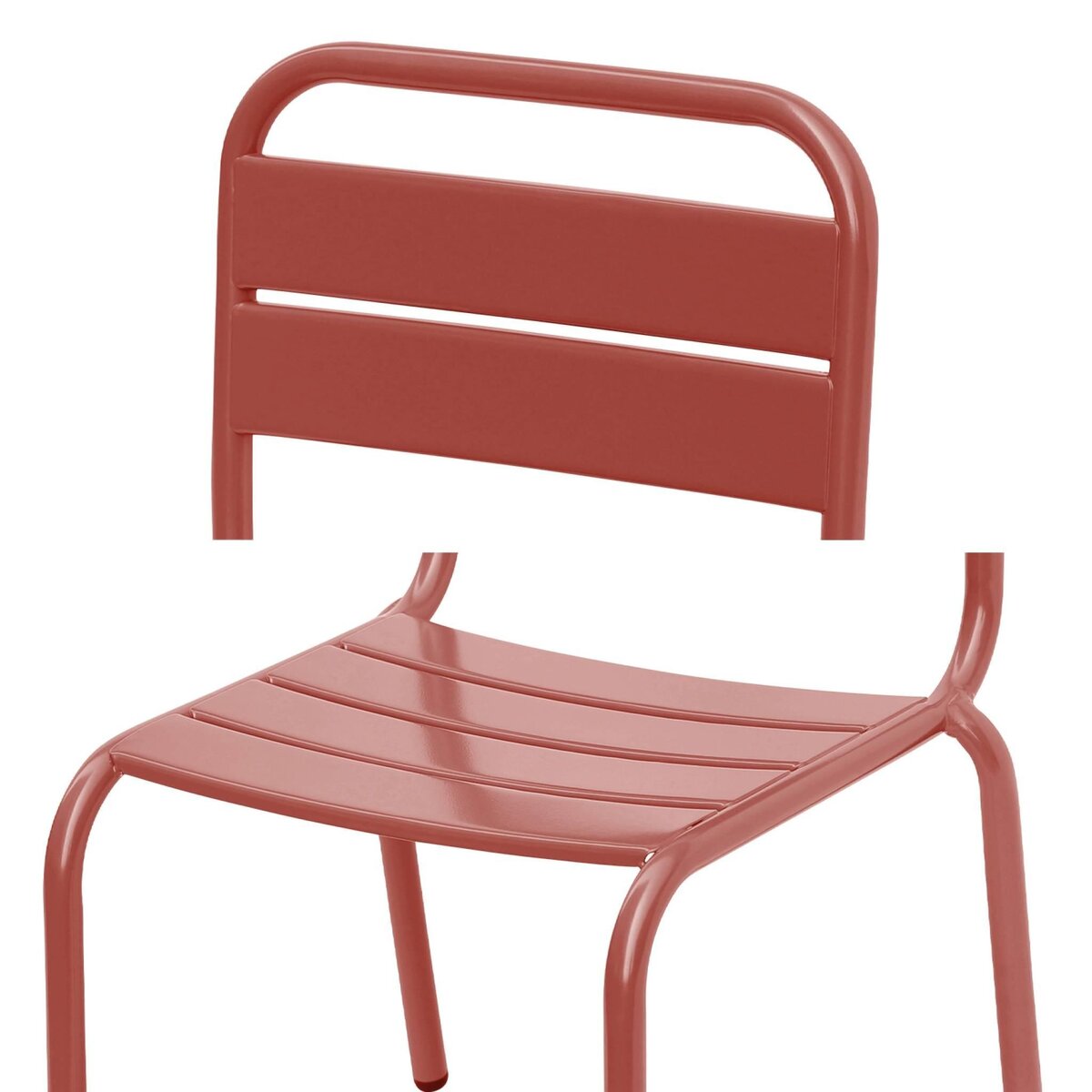 SWEEEK Salon de jardin enfant table et chaises métal Anna - 2 places, 48x48cm