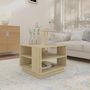 Voir la diapositive 3 : VIDAXL Table basse chêne sonoma 55x55x43 cm bois d ingénierie