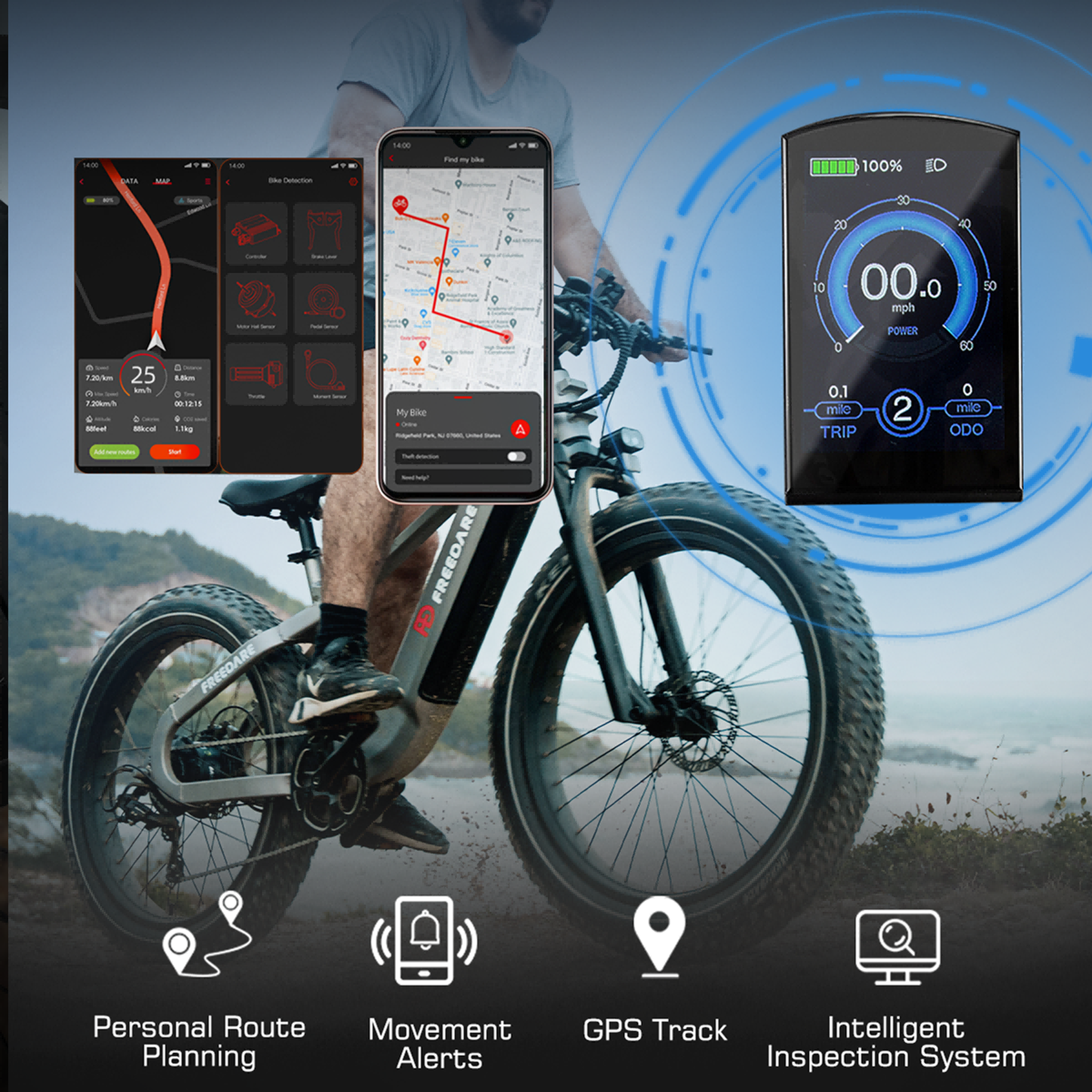 Voir la diapositive 4 : FREEDARE Vélo électrique freedare jb1010, fatbike 26