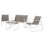 Voir la diapositive 3 : The Home Deco Factory Salon de jardin en texaline et métal 4 places SAMOA - Mocha