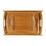 Voir la diapositive 2 : Paris Prix Lot de 3 Plateaux de Service  Bambou  52cm Beige