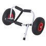Voir la diapositive 1 : OUTSUNNY Chariot sit on top kayak chariot de transport pliable pour bateaux canoë ou kayak charge max. 70 Kg alu. mousse antidérapante