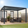Voir la diapositive 5 : SWEEEK Pergola bioclimatique aluminium lames orientables 4x3m Triomphe