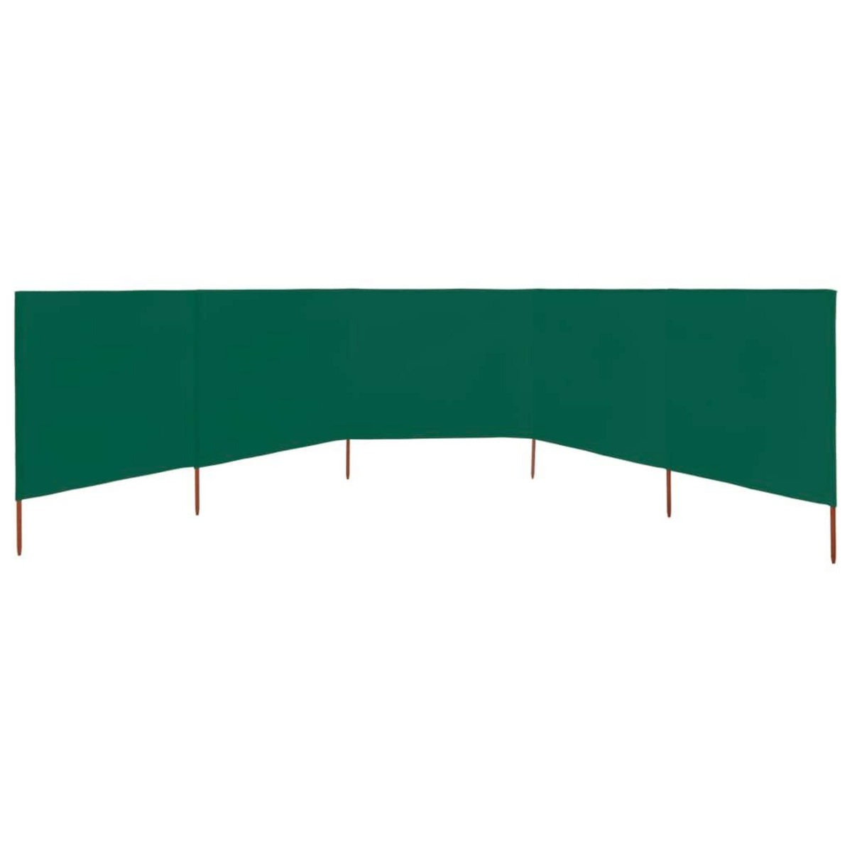 VIDAXL Paravent 5 panneaux Tissu 600 x 80 cm Vert
