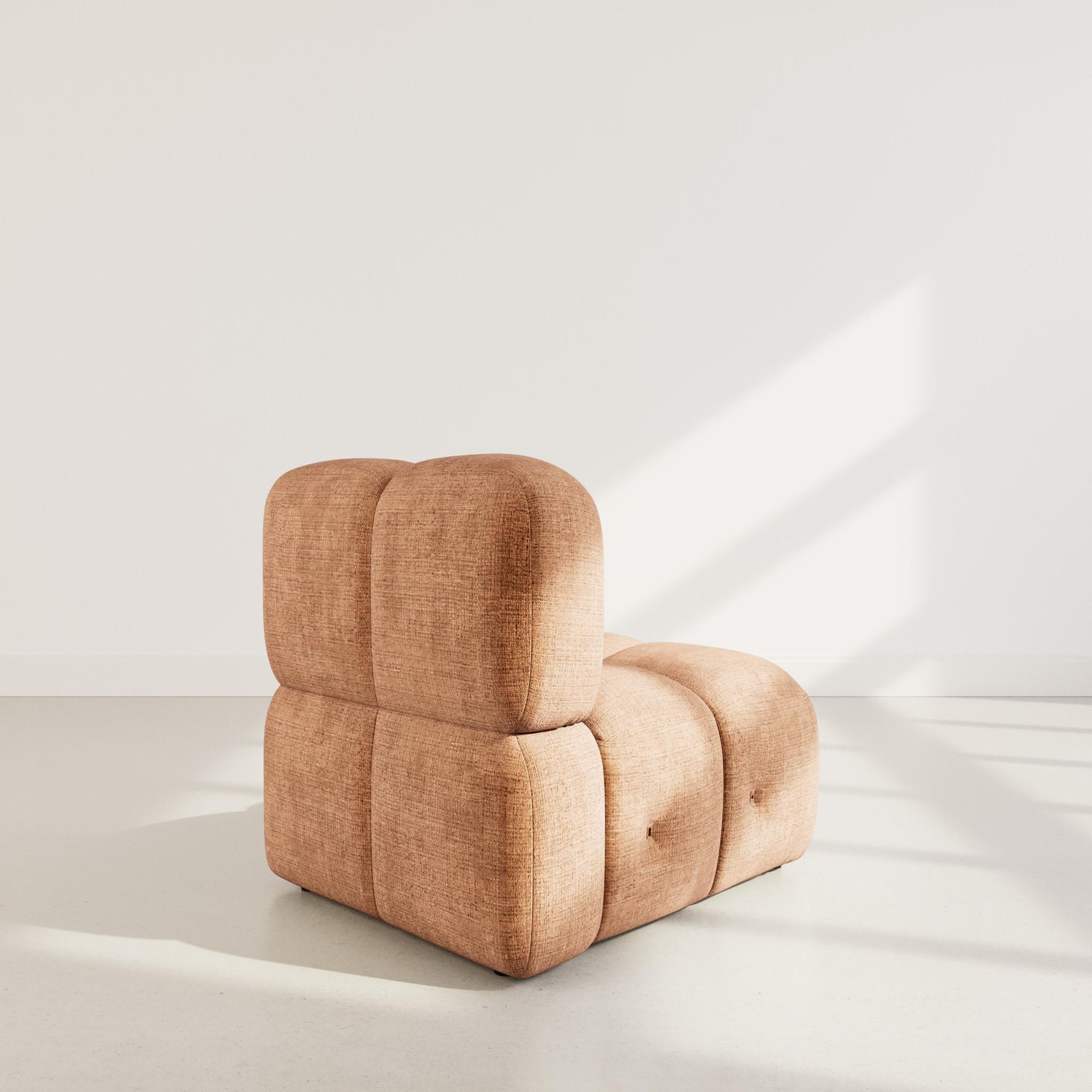 Voir la diapositive 5 : LISA DESIGN Grace - module d'assise en velours texturé