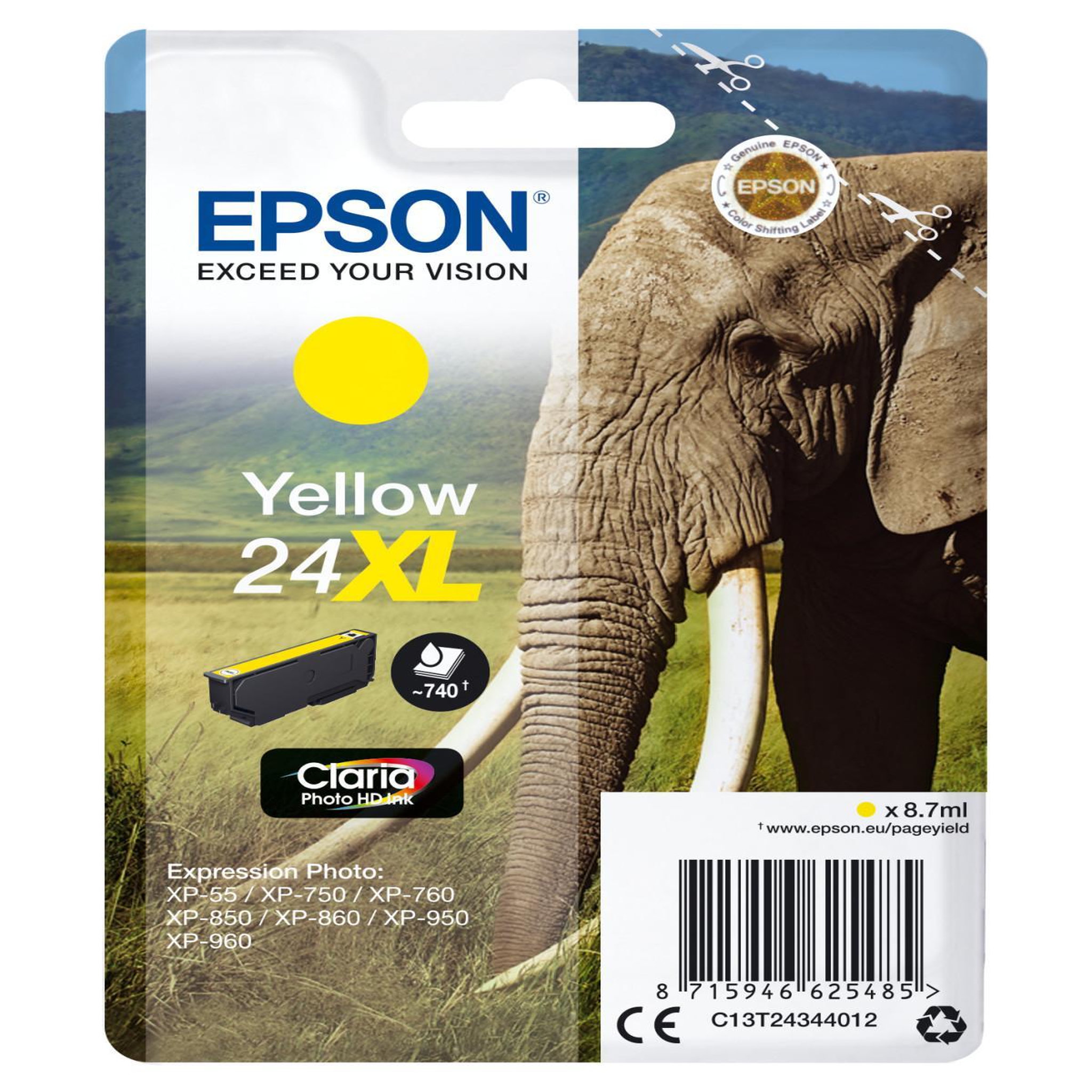 Voir la diapositive 2 : Epson Epson elephant c13t24344022 cartouche d'encre 1 pièce(s) original jaune