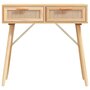 Voir la diapositive 4 : VIDAXL Table console Marron 80x30x75 cm Bois massif pin /rotin naturel