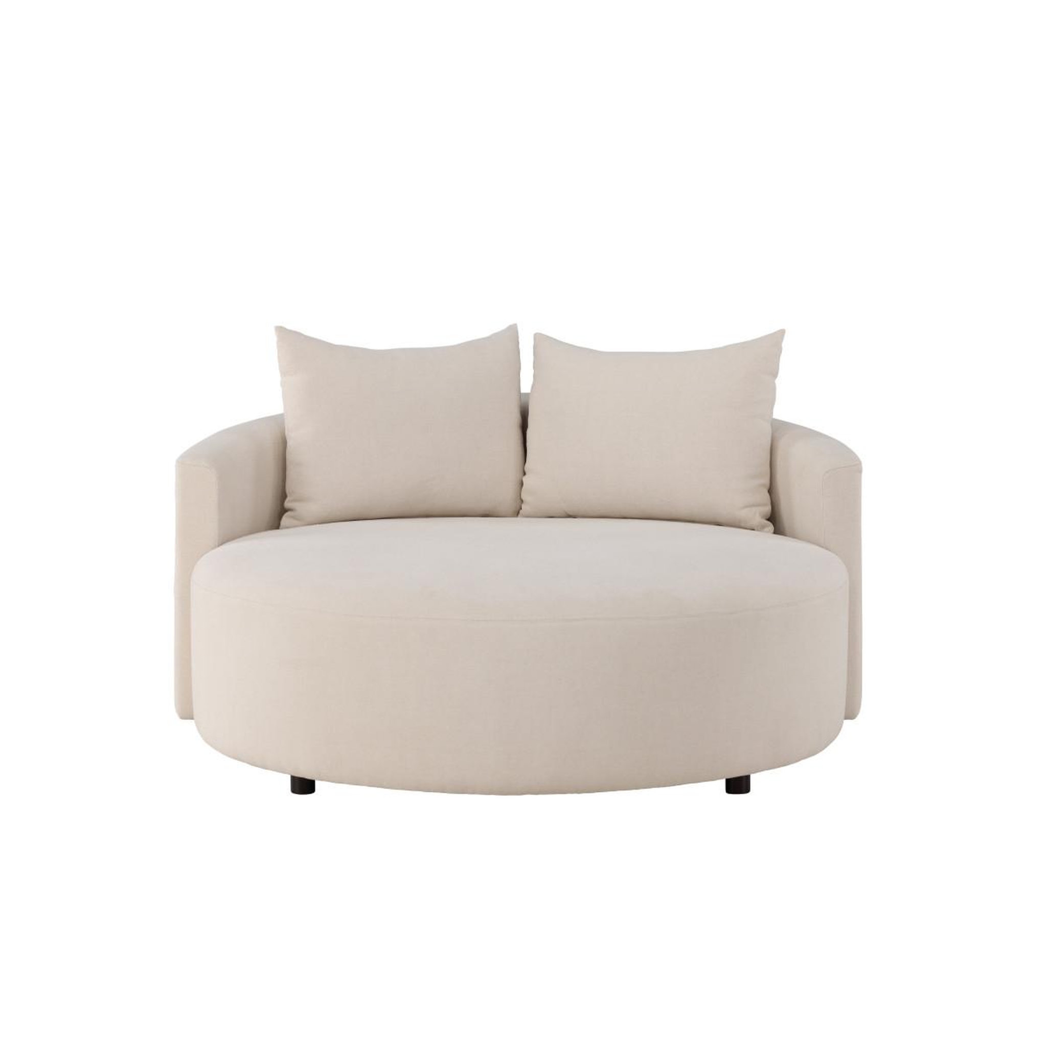 Voir la diapositive 2 : Paris Prix Canapé Rond 2 Places  Kelso  150cm Beige