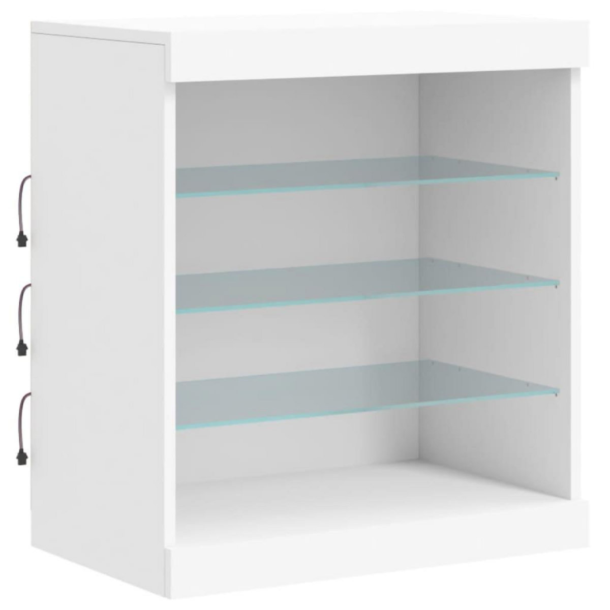 VIDAXL Buffet avec lumieres LED blanc 60,5x37x67 cm