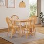 Voir la diapositive 2 : VS VENTA-STOCK Ensemble table 80x80 cm et 4 chaises de salle à manger en Clarck Chêne