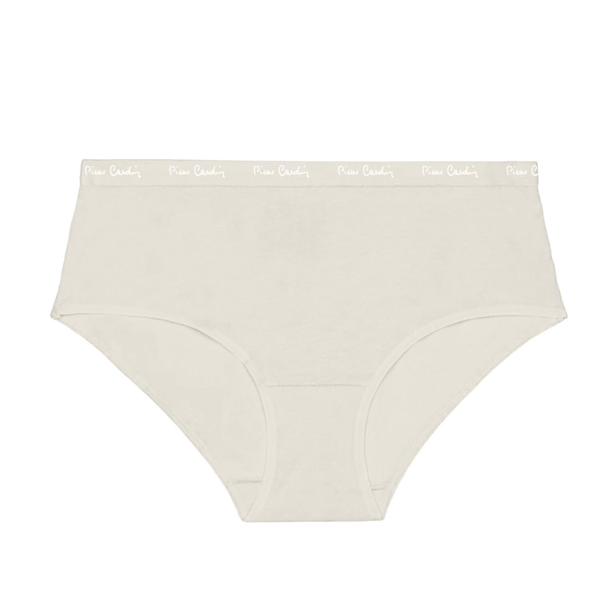Voir la diapositive 5 : PIERRE CARDIN Lot de 3 culottes femme  en coton uni imprimé ceinture fine 2cm pck49