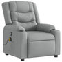 Voir la diapositive 3 : VIDAXL Fauteuil de massage inclinable Gris clair Tissu