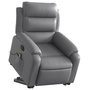 Voir la diapositive 3 : VIDAXL Fauteuil inclinable de massage electrique gris similicuir