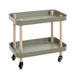 Paris Prix Desserte de Cuisine 2 Niveaux  Yumi  47cm Vert