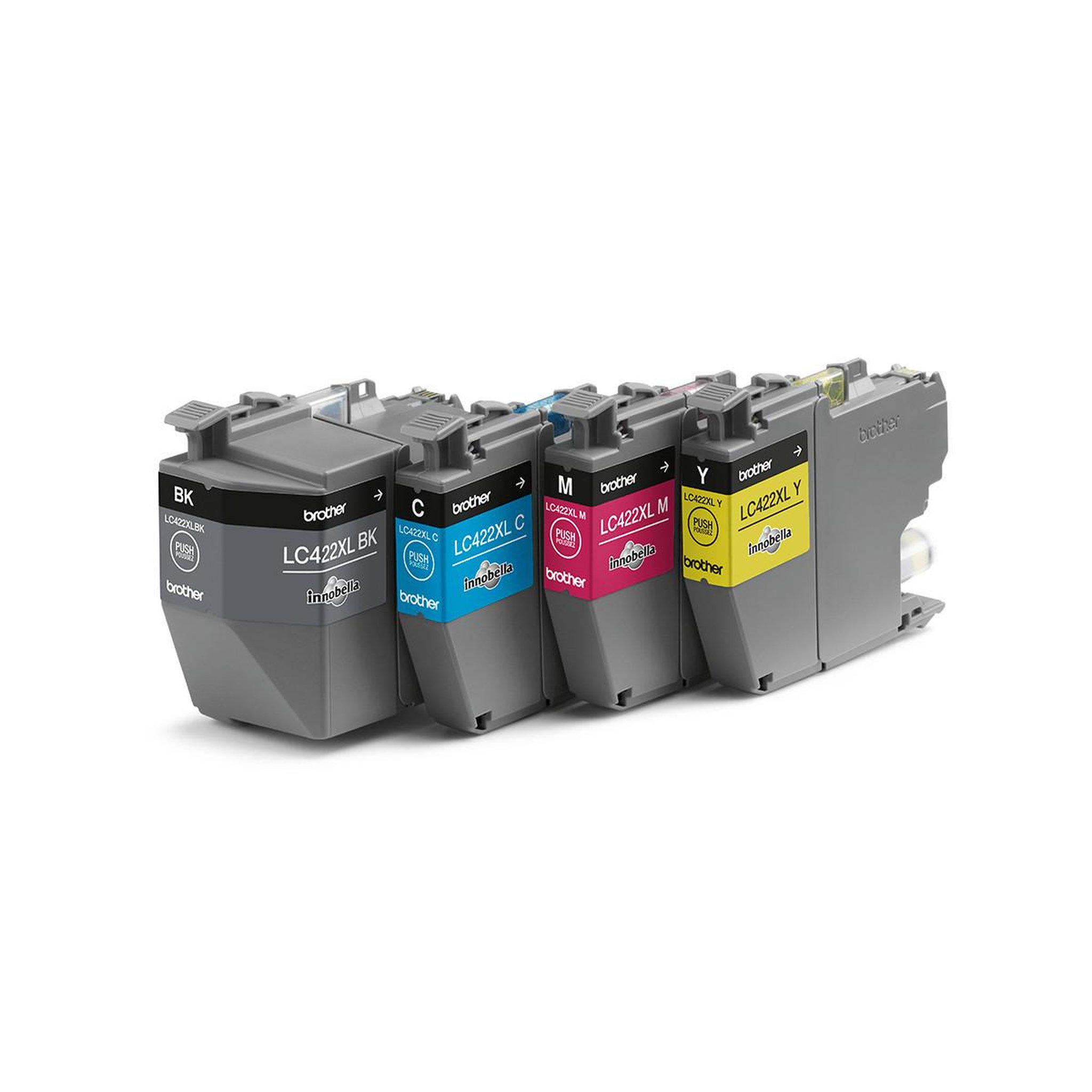 Voir la diapositive 3 : Brother Cartouche d'encre pack multipack 4 originales lc422 xl (noir + 3 couleurs) - lc422xlval