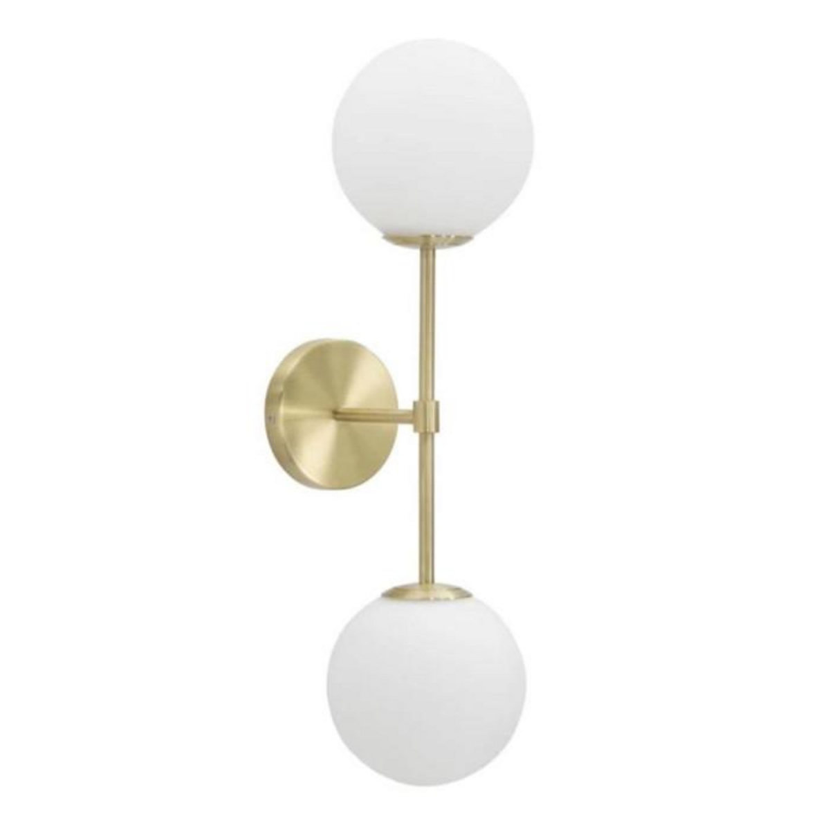 Paris Prix Applique Murale 2 Sphères  Glamy Doppia  55cm Blanc & Or