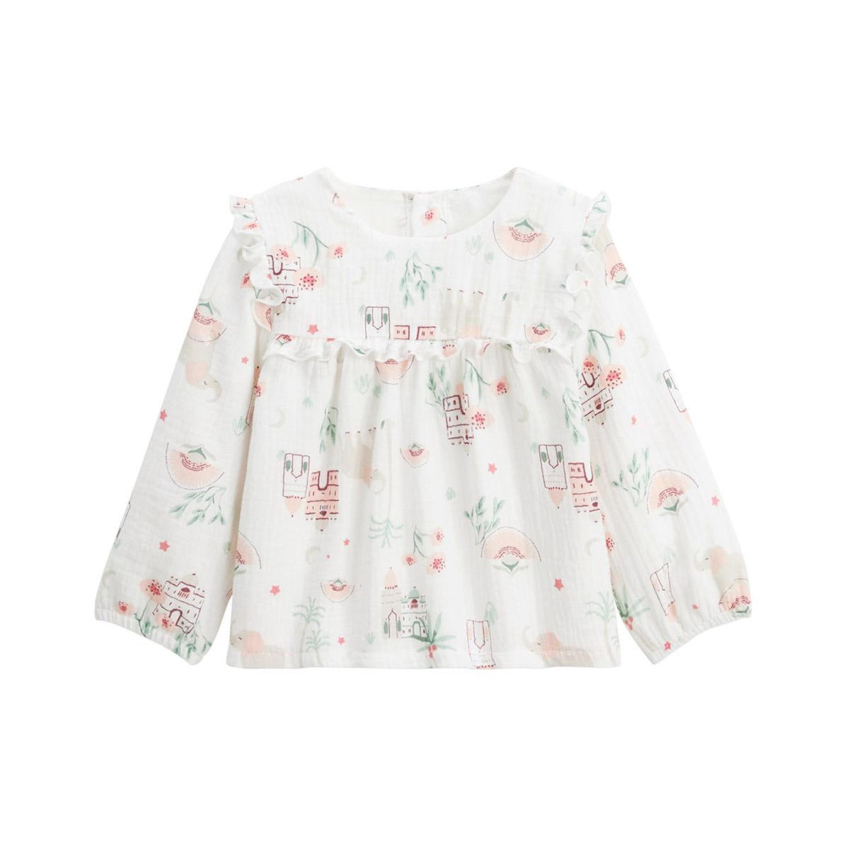 Petit Béguin Blouse enfant en gaze de coton Arya